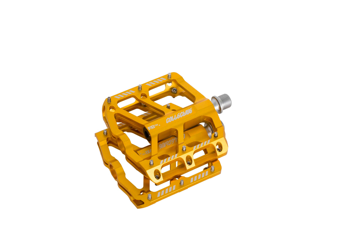 Collective PX1 CNC alloy flat pedals in gold