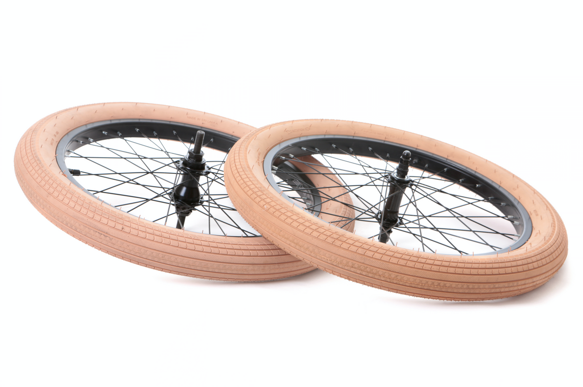 20" BMX WHEELSET GUM/BLACK by Collective Bikes